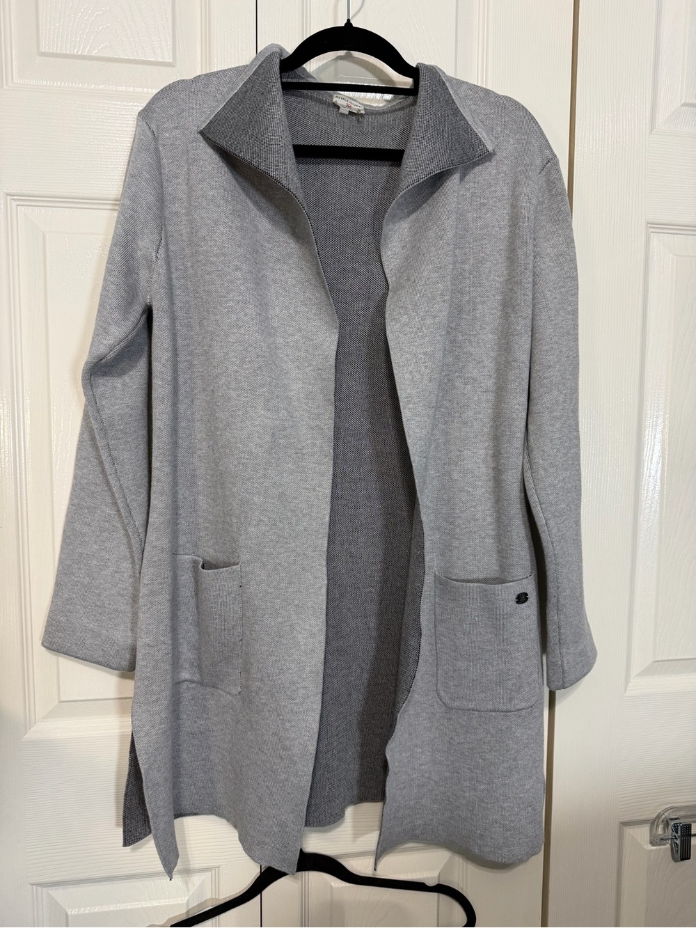 Light Gray Open Front Women's Coatigan